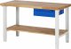 Werkbank 7001I7 | B1500xT700xH790-1140mm | Ablageboden Buche | 1xSchublade-TA