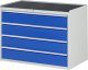 Schubladenschrank XXL5.1 | B1145xT650xH825mm | MT-Top-25mm | 4xSchublade-VA Schubladenschrank XXL5.1 | B1145xT650xH825mm | MT-Top-25mm | 4xSchublade-VA
