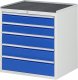 Schubladenschrank XL5.11 | B770xT650xH825mm | MT-Top-25mm | 5xSchublade-TA Schubladenschrank XL5.11 | B770xT650xH825mm | MT-Top-25mm | 5xSchublade-TA