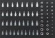 VIGOR Steckschlüsseleinsatz Satz ∙ V2837 ∙ 1/4 Zoll (6,3 mm) Vierkant hohl | 3/8 Zoll (10 mm) Vierkant hohl | 1/2 Zoll (12,5 mm) V