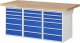 Werkbank 7515A4 | B2000xT900xH890mm | 18xSchublade-VA