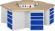 Gruppenwerkbank 498-EA | B2700xT2340xH850mm | 6x4Schubladen-VA