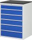Schubladenschrank XL7.6 | B770xT650xH1030mm | M-Top-22mm | 6xSchublade-TA