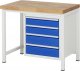 Werkbank höhenverstellbar 8162A1 | B1000xT700xH840-1040mm | 4xSchublade-VA