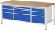 Werkbank höhenverstellbar 8756A2 | B2000xT900xH840-1040mm | 10xSchublade-TA