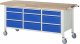 Fahrbare Werkbank 8573 | B2000xT700xH880mm | 9xSchublade-VA Fahrbare Werkbank 8573 | B2000xT700xH880mm | 9xSchublade-VA