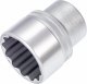 HAZET Steckschlüsseleinsatz 1100Z-46 ∙ 1 Zoll (25 mm) Vierkant hohl ∙ Außen Doppelsechskant Profil ∙ SW 46 mm