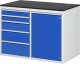 Schubladenschrank LL5.22.12 | B1145xT650xH820mm | M-Top-22mm | 5xSchublade-TA,1xTür Schubladenschrank LL5.22.12 | B1145xT650xH820mm | M-Top-22mm | 5xSchublade-TA,1xTür