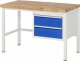 Werkbank höhenverstellbar 8125A1 | B1250xT700xH840-1040mm | 2xSchublade-VA