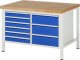 Werkbank höhenverstellbar 8479A2 | B1250xT900xH840-1040mm | 9xSchublade-TA Werkbank höhenverstellbar 8479A2 | B1250xT900xH840-1040mm | 9xSchublade-TA