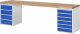 Werkbank 7821A3 | B3000xT700xH890mm | 10xSchublade-VA