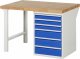 Werkbank 7515A1 | B1250xT900xH890mm | 6xSchublade-TA Werkbank 7515A1 | B1250xT900xH890mm | 6xSchublade-TA
