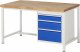 Werkbank höhenverstellbar 8159A1 | B1500xT900xH840-1040mm | 3xSchublade-TA Werkbank höhenverstellbar 8159A1 | B1500xT900xH840-1040mm | 3xSchublade-TA