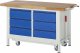 Werkbank mit Fahrgestell 8473I2 | B1500xT700xH880mm | 6xSchublade-TA Werkbank mit Fahrgestell 8473I2 | B1500xT700xH880mm | 6xSchublade-TA