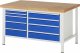 Werkbank höhenverstellbar 8655A2 | B1500xT900xH840-1040mm | 9xSchublade-TA Werkbank höhenverstellbar 8655A2 | B1500xT900xH840-1040mm | 9xSchublade-TA