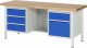 Werkbank höhenverstellbar 8552A2 | B2000xT700xH840-1040mm | 4xSchublade-VA | 1xTür Werkbank höhenverstellbar 8552A2 | B2000xT700xH840-1040mm | 4xSchublade-VA | 1xTür