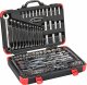 VIGOR Steckschlüssel Satz ∙ V3277N ∙ 5/16 Zoll (8 mm) Sechskant massiv | 1/4 Zoll (6,3 mm) Vierkant hohl | 3/8 Zoll (10 mm) Vierka
