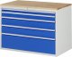 Schubladenschrank XXL5.2 | B1145xT650xH825mm | B-Top-25mm | 5xSchublade-VA