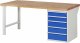 Werkbank 7513A1 | B2000xT900xH890mm | 5xSchublade-TA Werkbank 7513A1 | B2000xT900xH890mm | 5xSchublade-TA