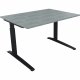 Schreibtisch Kufe Einzels. Quadrat B1200xT900xH650-850 an/Beton hell Schreibtisch Kufe Einzels. Quadrat B1200xT900xH650-850 an/Beton hell