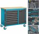HAZET Werkbank ∙ fahrbar Assistent 179NW ∙ Sortiment 179NW-7/210 ∙ 210-teilig ∙ Schubladen | flach: 6 x 81 x 522 x 398 mm ∙ Schub