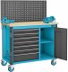 HAZET Werkbank ∙ fahrbar Assistent 179NW ∙ Sortiment 179NW-7/228 ∙ 228-teilig ∙ Schubladen | flach: 6 x 81 x 522 x 398 mm ∙ Schub