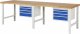 Werkbank höhenverstellbar 7132A1 | B3000xT900xH790-1140mm | 8xSchublade-TA
