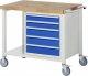 Fahrbare Werkbank 8171 | B1000xT700xH880-1080mm | 5xSchublade-TA Fahrbare Werkbank 8171 | B1000xT700xH880-1080mm | 5xSchublade-TA
