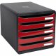 Exacompta Schubladenbox BIG-BOX PLUS 3097218D 5Sch. glo/karminrot Exacompta Schubladenbox BIG-BOX PLUS 3097218D 5Sch. glo/karminrot
