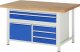 Werkbank höhenverstellbar 8922A2 | B1500xT900xH840-1040mm | 5xSchublade-VA | 1xTür Werkbank höhenverstellbar 8922A2 | B1500xT900xH840-1040mm | 5xSchublade-VA | 1xTür