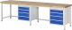 Werkbank höhenverstellbar 8162A1 | B3000xT700xH840-1040mm | 8xSchublade-VA Werkbank höhenverstellbar 8162A1 | B3000xT700xH840-1040mm | 8xSchublade-VA