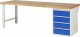Werkbank 7509A1 | B2500xT900xH890mm | 4xSchublade-VA Werkbank 7509A1 | B2500xT900xH890mm | 4xSchublade-VA
