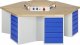 Gruppenwerkbank 497I-EA | B2700xT2340xH840mm | 6x5Schublade-TA Gruppenwerkbank 497I-EA | B2700xT2340xH840mm | 6x5Schublade-TA