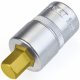 HAZET Schraubendreher-Steckschlüsseleinsatz 986A-7/16 ∙ 1/2 Zoll (12,5 mm) Vierkant hohl ∙ Innen Sechskant Profil ∙ SW <sup>7</s