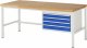 Werkbank höhenverstellbar 8233A1 | B2000xT900xH840-1040mm | 4xSchublade-TA Werkbank höhenverstellbar 8233A1 | B2000xT900xH840-1040mm | 4xSchublade-TA