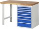 Werkbank 7519A1 | B1250xT700xH890mm | 8xSchublade-TA