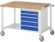 Fahrbare Werkbank 8171 | B1250xT900xH880mm | 5xSchublade-VA