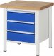 Werkbank höhenverstellbar 8157A2 | B750xT700xH840-1040mm | 3xSchublade-TA