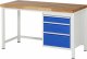 Werkbank höhenverstellbar 8159A1 | B1500xT700xH840-1040mm | 3xSchublade-TA