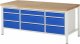 Werkbank höhenverstellbar 8753A2 | B2000xT900xH840-1040mm | 9xSchublade-TA