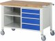 Fahrbare Werkbank 8463 | B1250xT700xH880-1080mm | 4xSchublade-VA Fahrbare Werkbank 8463 | B1250xT700xH880-1080mm | 4xSchublade-VA