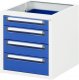 Unterbau-Container mit 4 Schubladen | B480xT600xH545mm | RAL7035/RAL5010 Unterbau-Container mit 4 Schubladen | B480xT600xH545mm | RAL7035/RAL5010