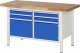 Werkbank höhenverstellbar 8469A2 | B1500xT700xH840-1040mm | 4xSchublade-TA | 2xTür Werkbank höhenverstellbar 8469A2 | B1500xT700xH840-1040mm | 4xSchublade-TA | 2xTür