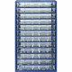 Werkstatt-Magazin 813112 60Fächer 306x155x551mm blau transparent Werkstatt-Magazin 813112 60Fächer 306x155x551mm blau transparent