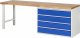 Werkbank 7709A1 | B2500xT700xH890mm | 4xSchublade-TA Werkbank 7709A1 | B2500xT700xH890mm | 4xSchublade-TA
