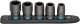 HAZET SmartRail ∙ Flexible Kunststoff-Steckleiste 900S-SR/5 ∙ 1/2 Zoll (12,5 mm) Vierkant hohl ∙ Außen Sechskant-Tractionsprofil