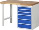Werkbank 7515A1 | B1250xT700xH890mm | 6xSchublade-TA