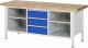 Werkbank höhenverstellbar 8565A2 | B2000xT700xH840-1040mm | 3xSchublade-TA Werkbank höhenverstellbar 8565A2 | B2000xT700xH840-1040mm | 3xSchublade-TA