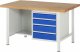 Werkbank höhenverstellbar 8453A2 | B1500xT900xH840-1040mm | 4xSchublade-TA Werkbank höhenverstellbar 8453A2 | B1500xT900xH840-1040mm | 4xSchublade-TA