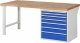 Werkbank 7617A1 | B2000xT900xH890mm | 7xSchublade-VA Werkbank 7617A1 | B2000xT900xH890mm | 7xSchublade-VA